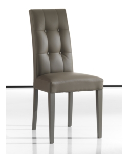 SEDIA DESIGN "DALLAS" IN ECOPELLE TORTORA, 46X45X100 CM